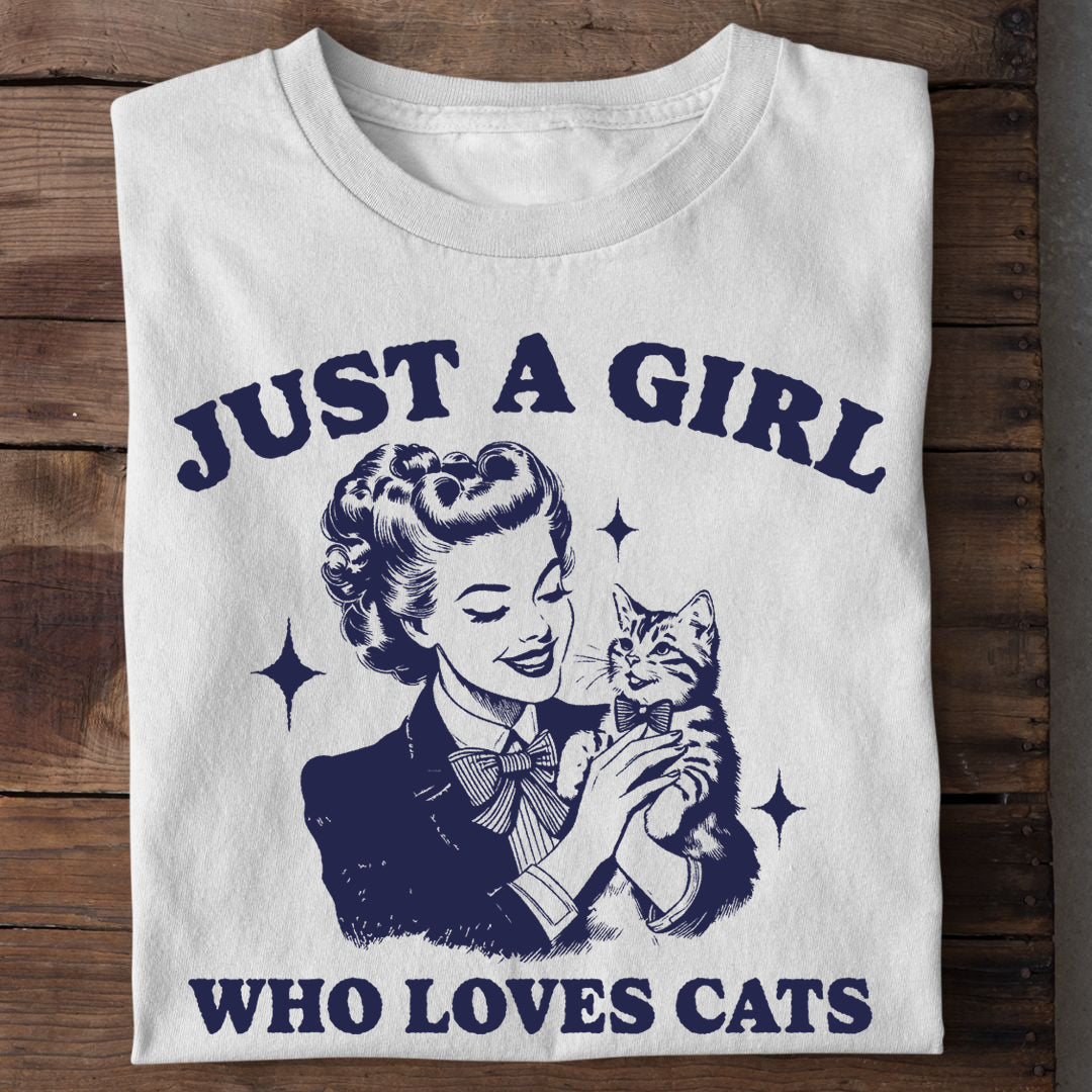 Girl who loves Cats T-Shirt