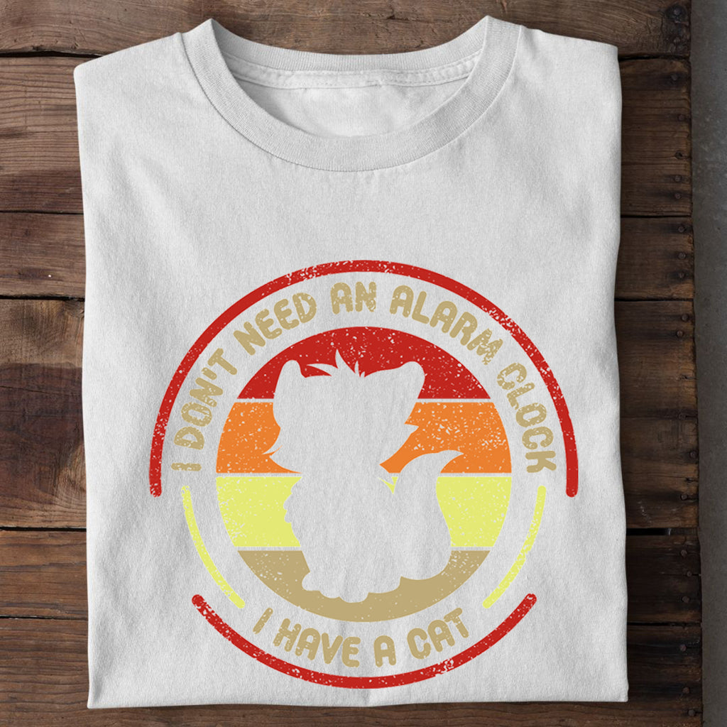 Alarm Clock Cat  T-Shirt