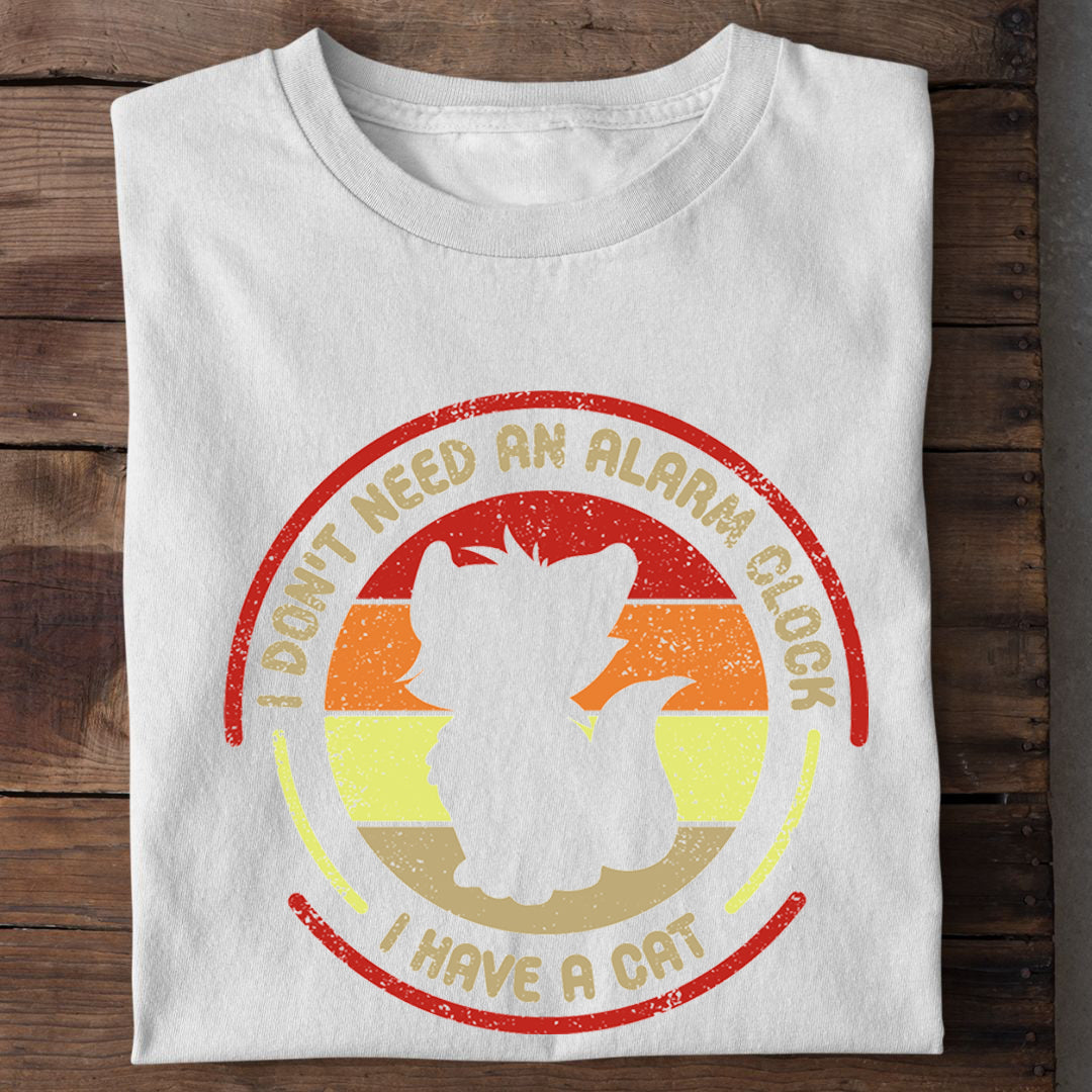 Alarm Clock Cat  T-Shirt