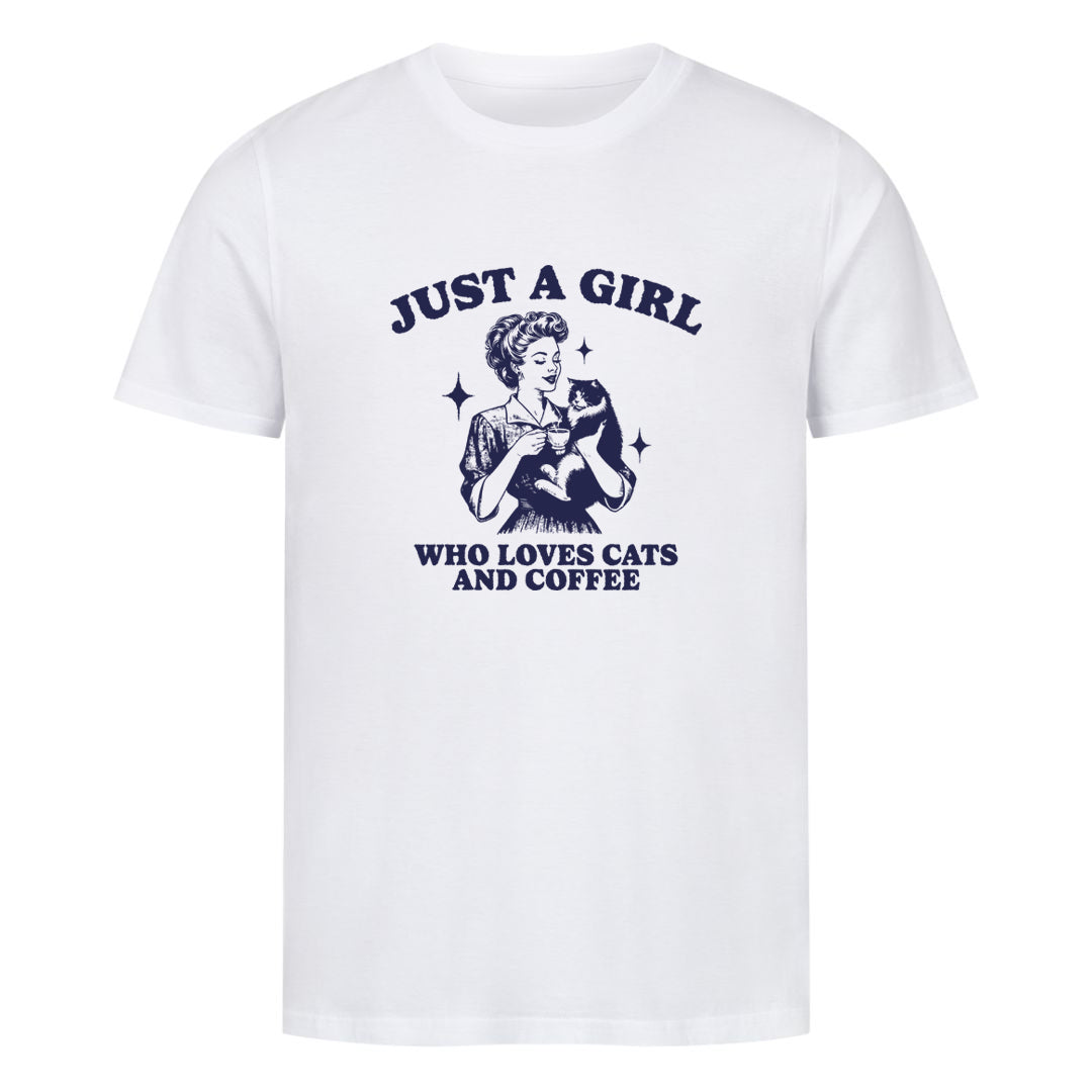 Girl who loves Cats and Coffee T-Shirt