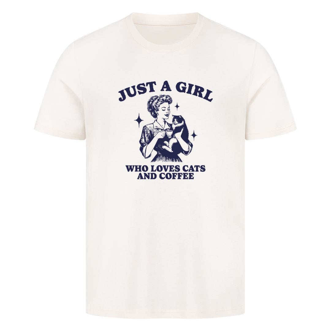 Girl who loves Cats and Coffee T-Shirt