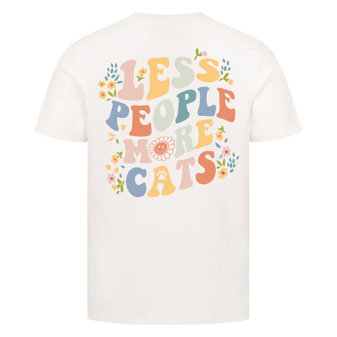 Less People More Cats T-Shirt BackPrint