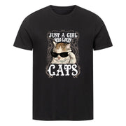 A Girl who loves Cats Vintage T-Shirt