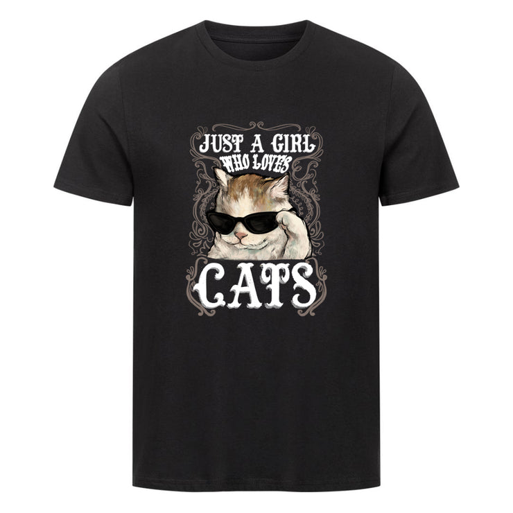 A Girl who loves Cats Vintage T-Shirt