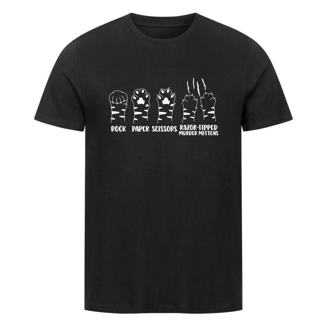 Rock paper Scissors Murder Mittens T-Shirt