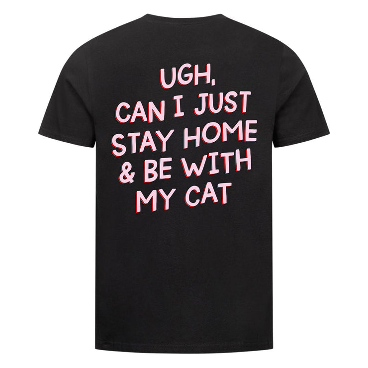 Stay Home with my Cat T-Shirt BackPrint