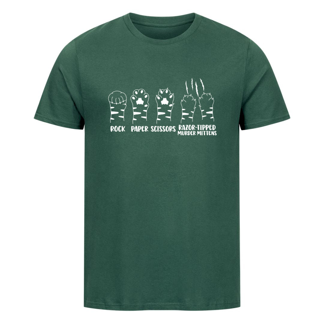 Rock paper Scissors Murder Mittens T-Shirt