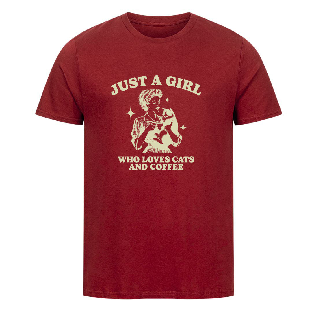 Girl who loves Cats and Coffee T-Shirt