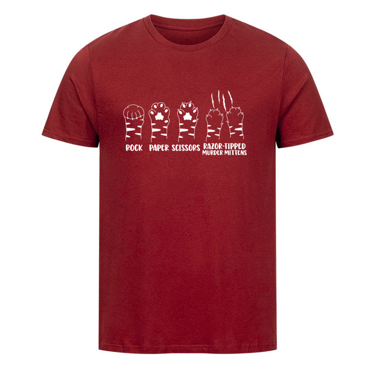 Rock paper Scissors Murder Mittens T-Shirt