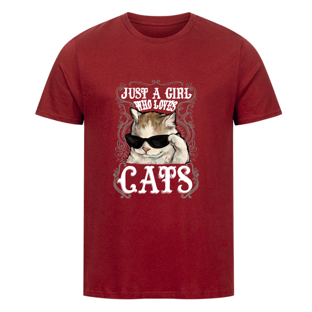 A Girl who loves Cats Vintage T-Shirt