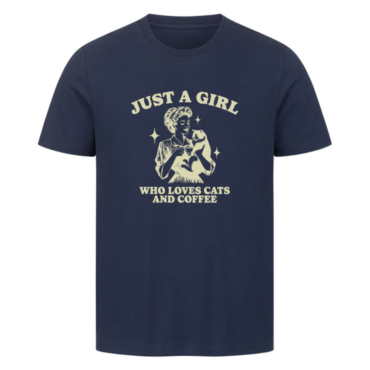 Girl who loves Cats and Coffee T-Shirt