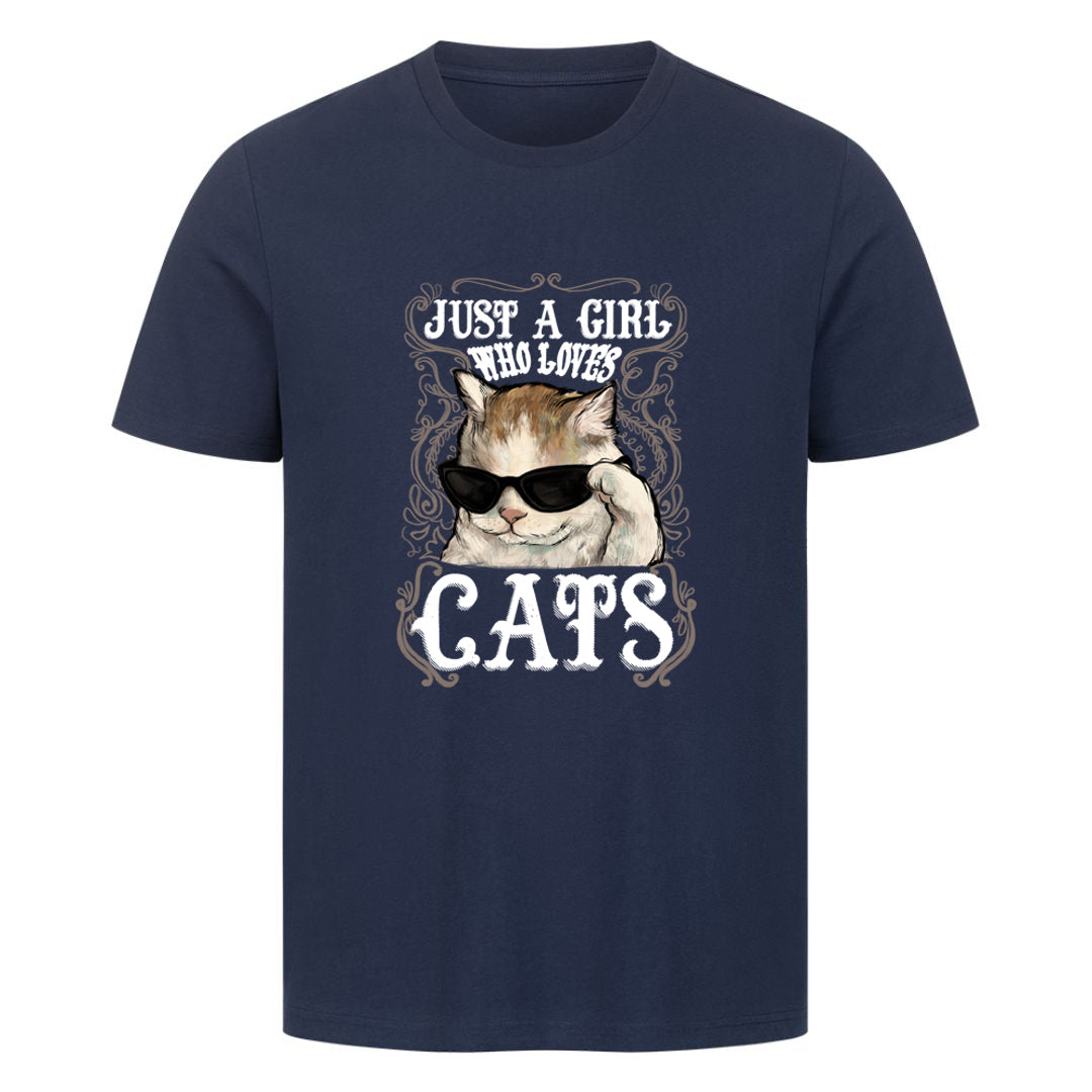 A Girl who loves Cats Vintage T-Shirt