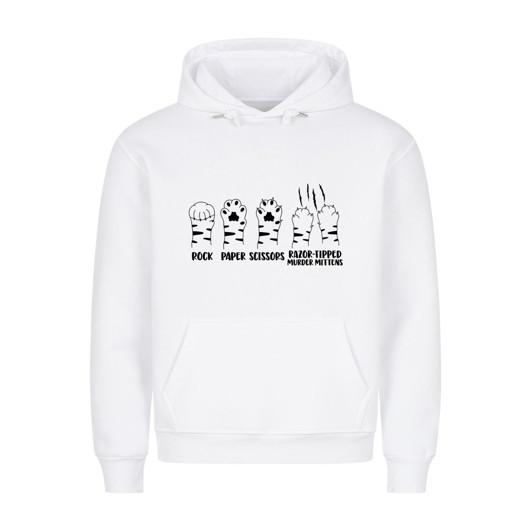 Rock paper Scissors Murder Mittens Hoodie