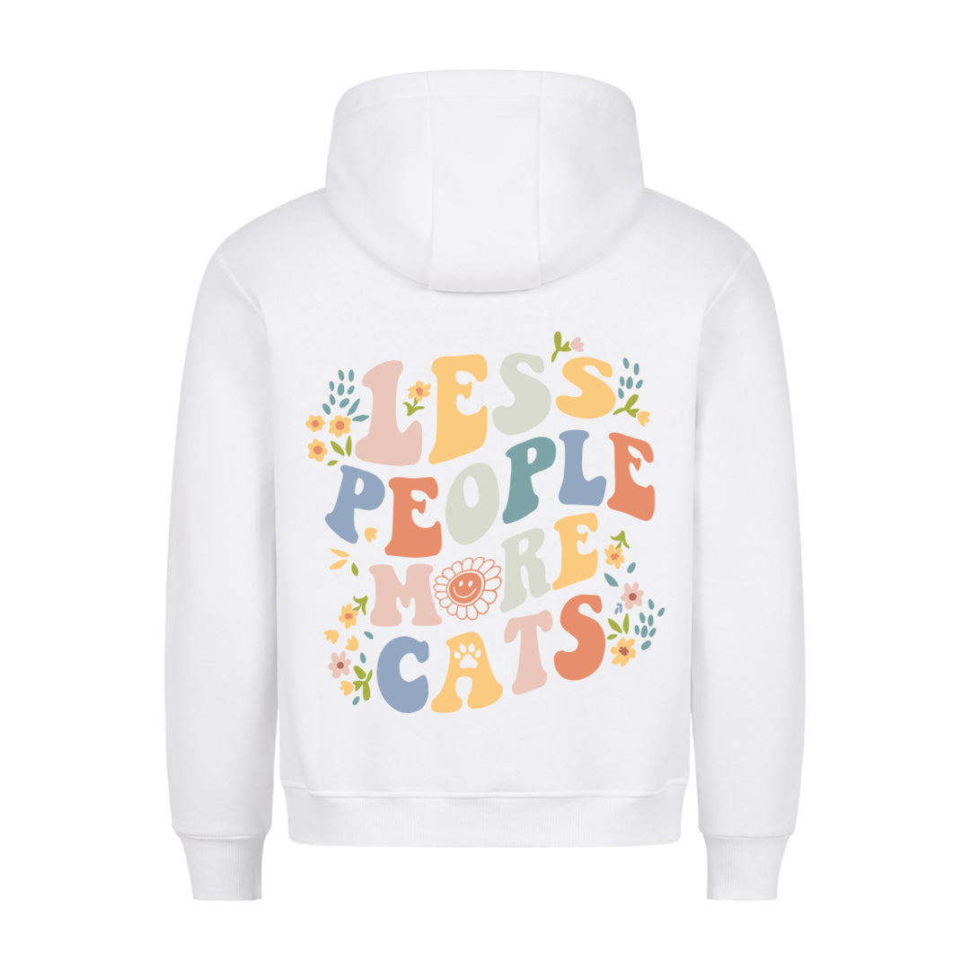 Less People More Cats Hoodie BackPrint