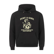 Girl who loves Cats and Coffee Hoodie