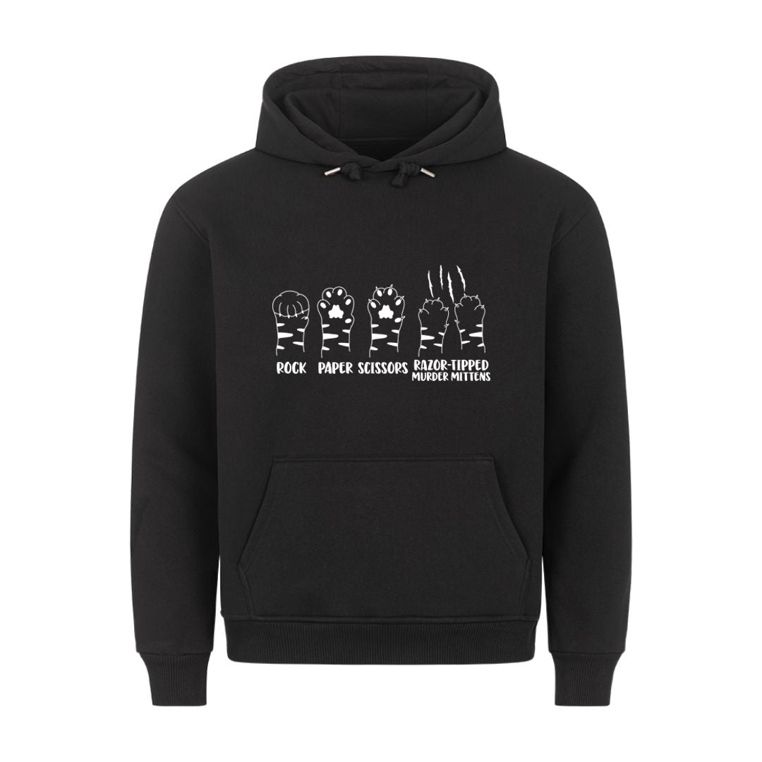 Rock paper Scissors Murder Mittens Hoodie