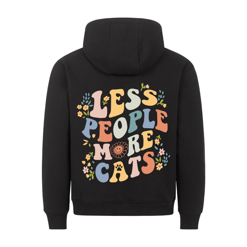 Less People More Cats Hoodie BackPrint