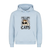 A Girl who loves Cats Vintage Hoodie