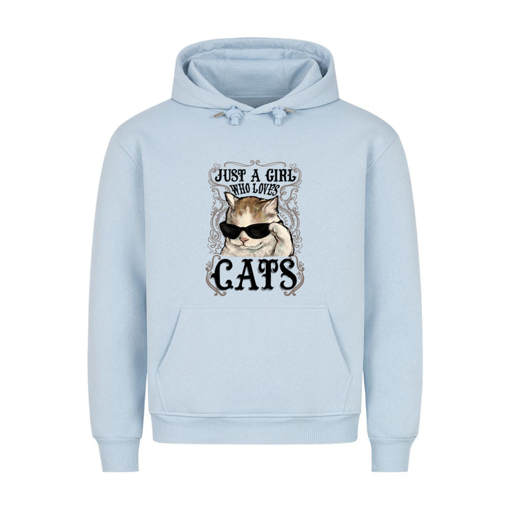 A Girl who loves Cats Vintage Hoodie