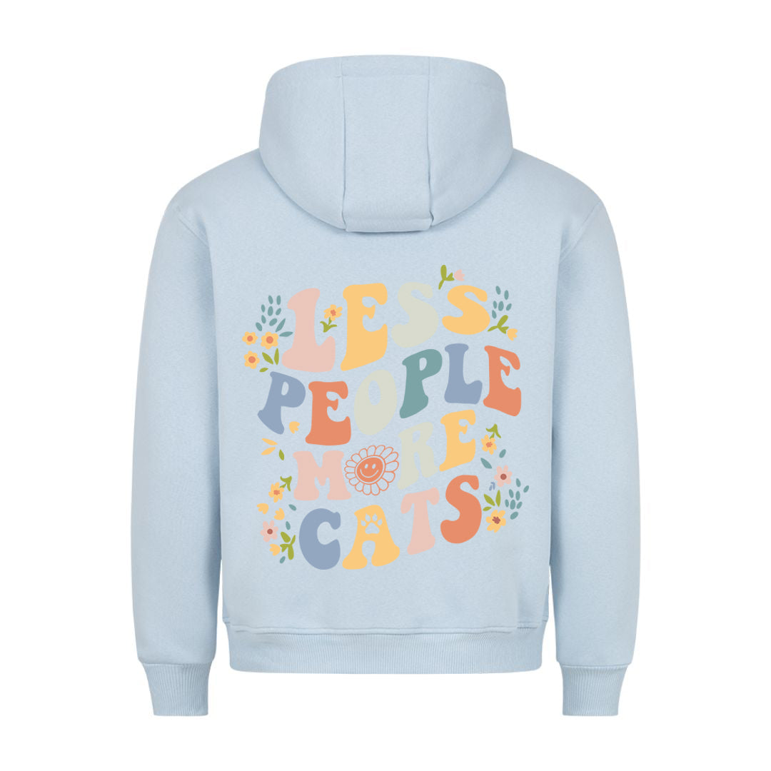 Less People More Cats Hoodie BackPrint