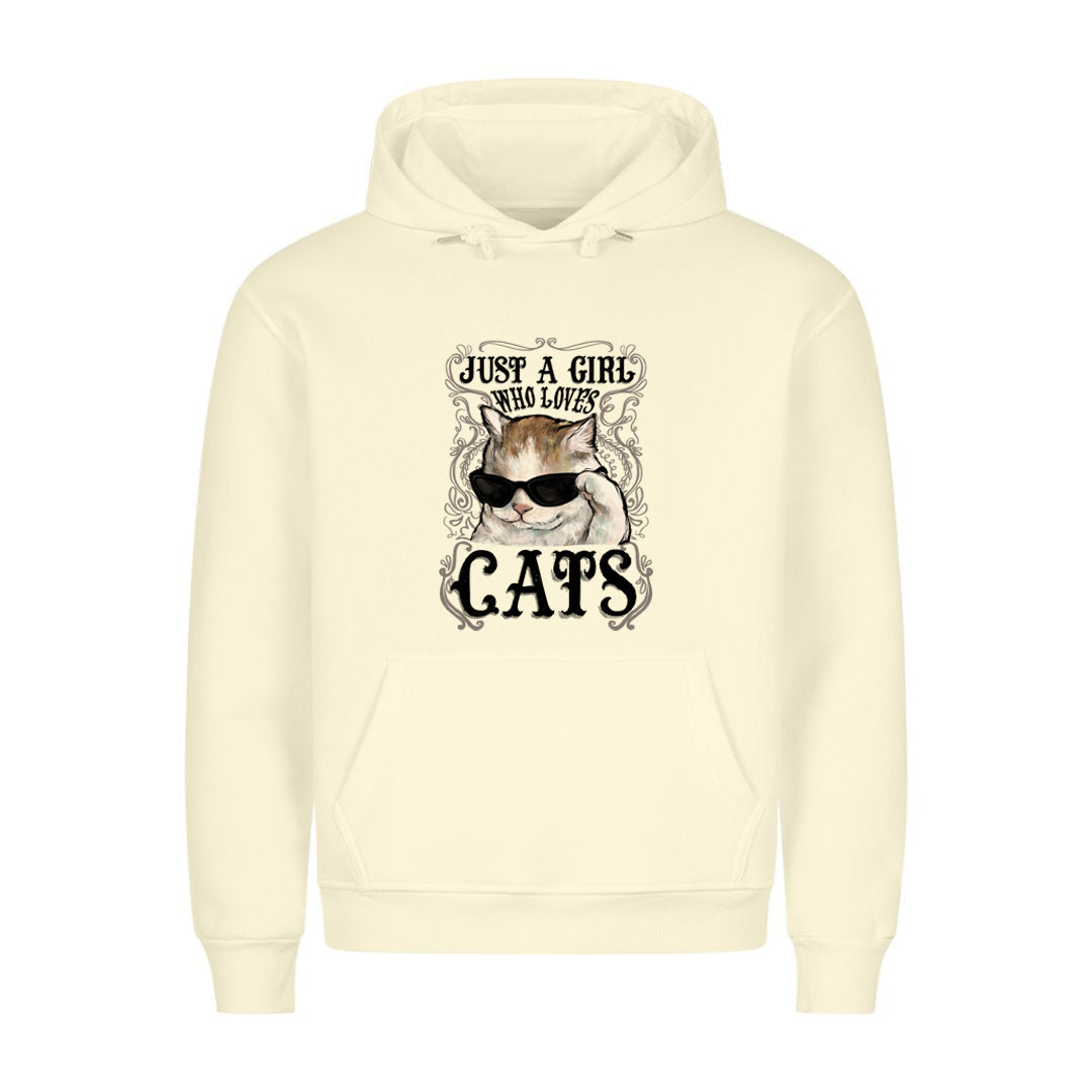 A Girl who loves Cats Vintage Hoodie