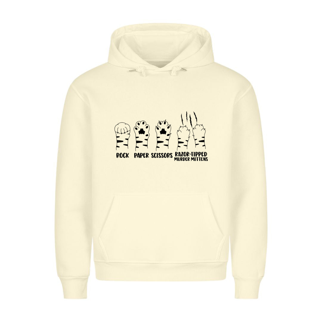 Rock paper Scissors Murder Mittens Hoodie