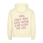 Stay Home with my Cat Hoodie BackPrint