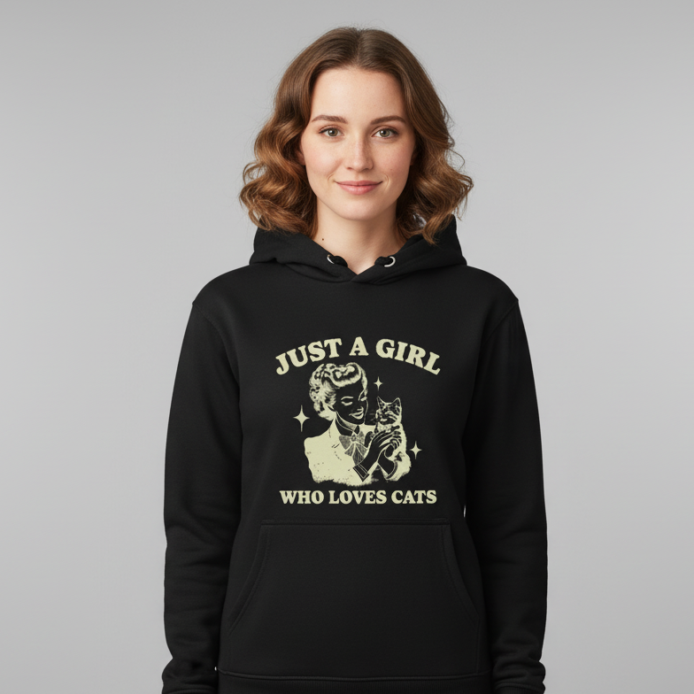 Girl who loves Cats Hoodie