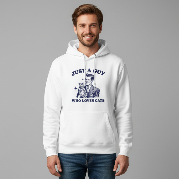 Guy who loves Cats Hoodie