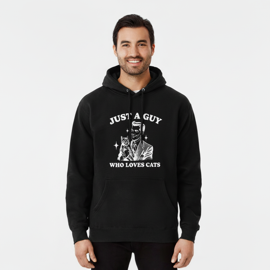 Guy who loves Cats Hoodie