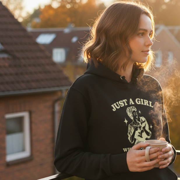Girl who loves Cats and Coffee Hoodie