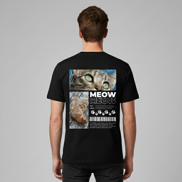 Cat Definition Modern T-Shirt BackPrint