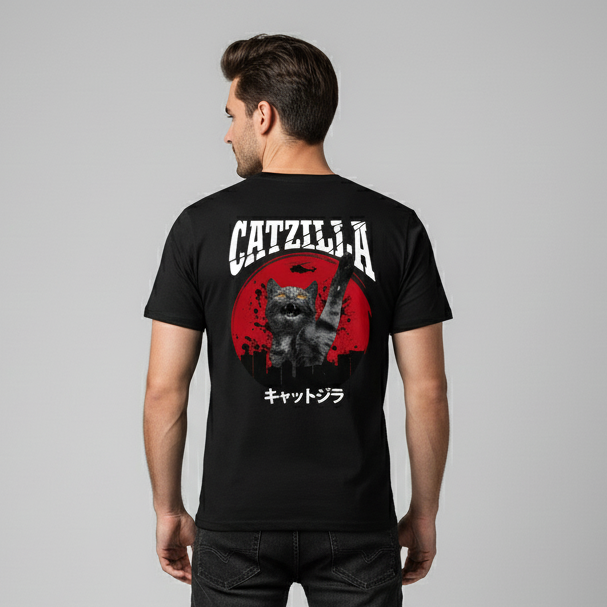 Catzilla T-Shirt BackPrint