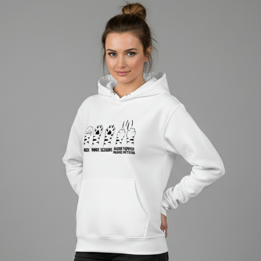 Rock paper Scissors Murder Mittens Hoodie