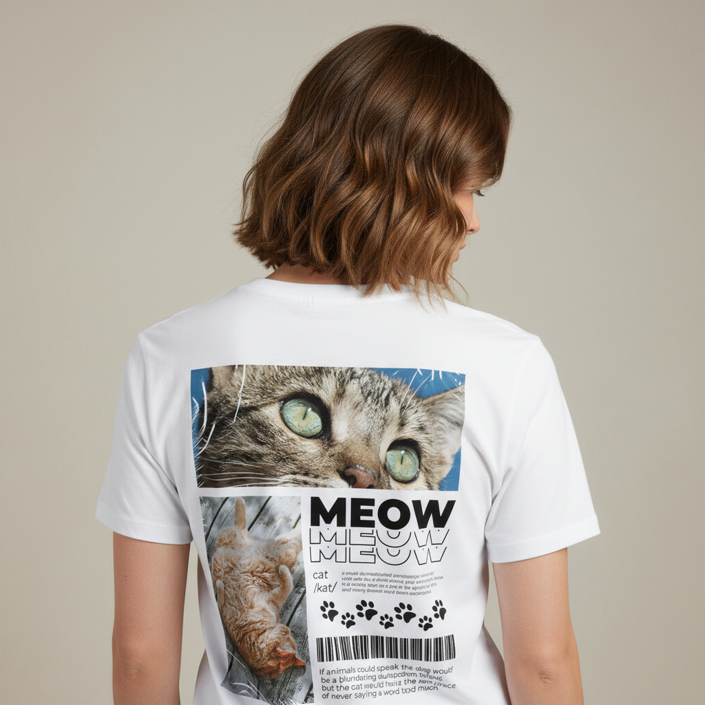 Cat Definition Modern T-Shirt BackPrint