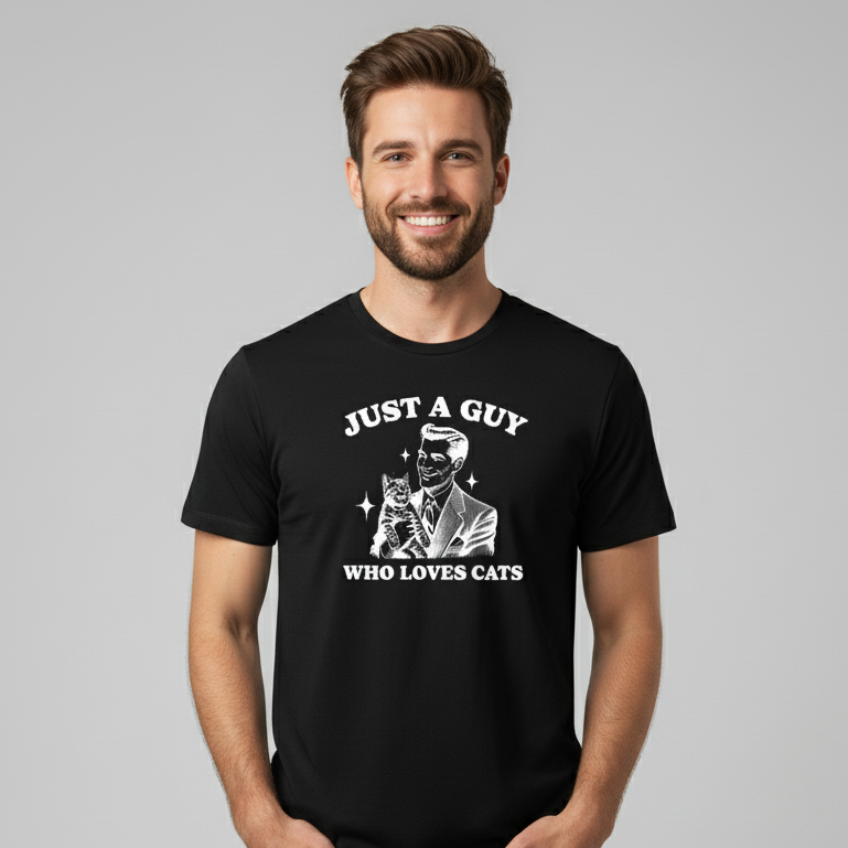 Guy who loves Cats T-Shirt